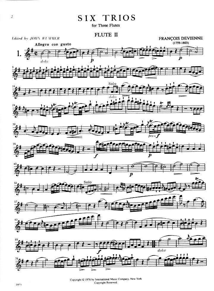 Devienne, F :: Six Trios Volume I