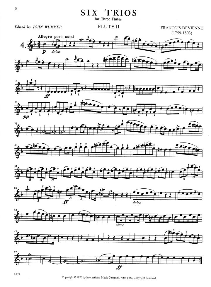 Devienne, F :: Six Trios Volume II
