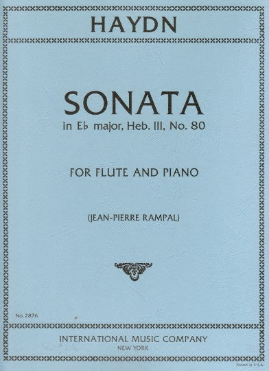 Haydn, J :: Sonata in Eb Major, Heb. III, No. 80