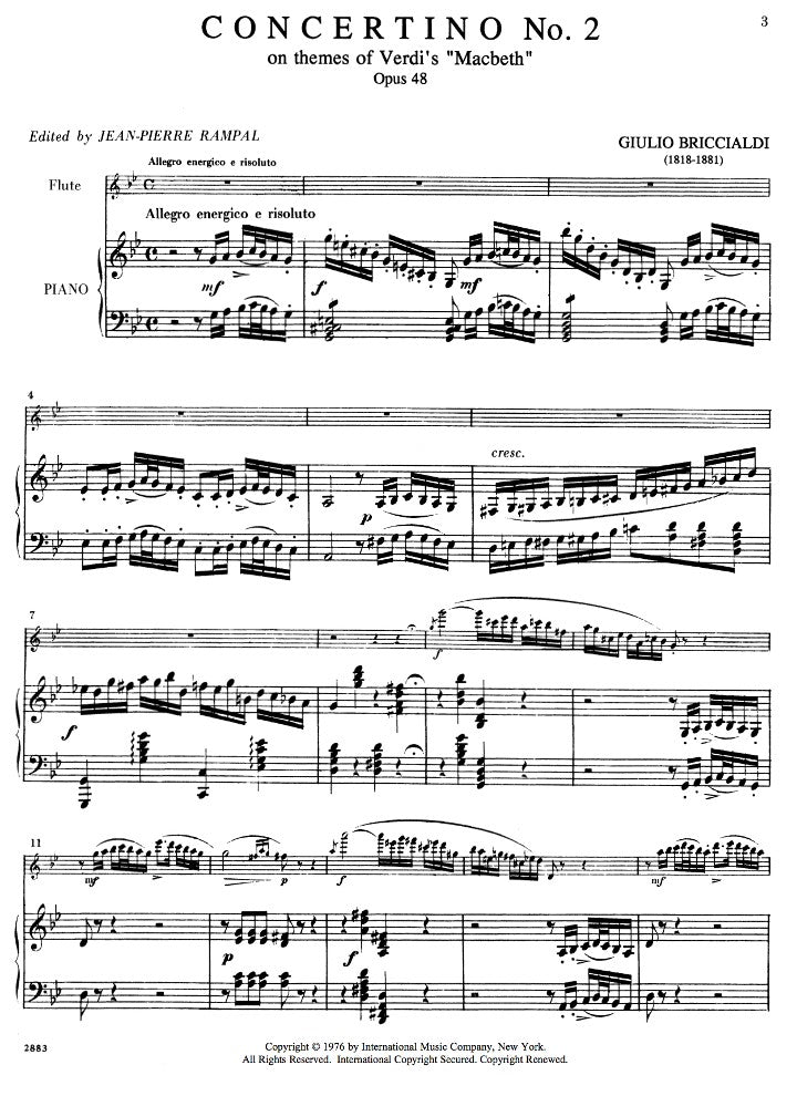 Briccialdi, G :: Concertino No. 2 in G Major, op. 48