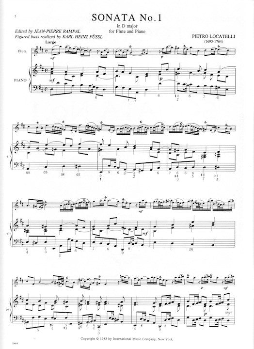 Locatelli, P :: Sonata No. 1 in D major