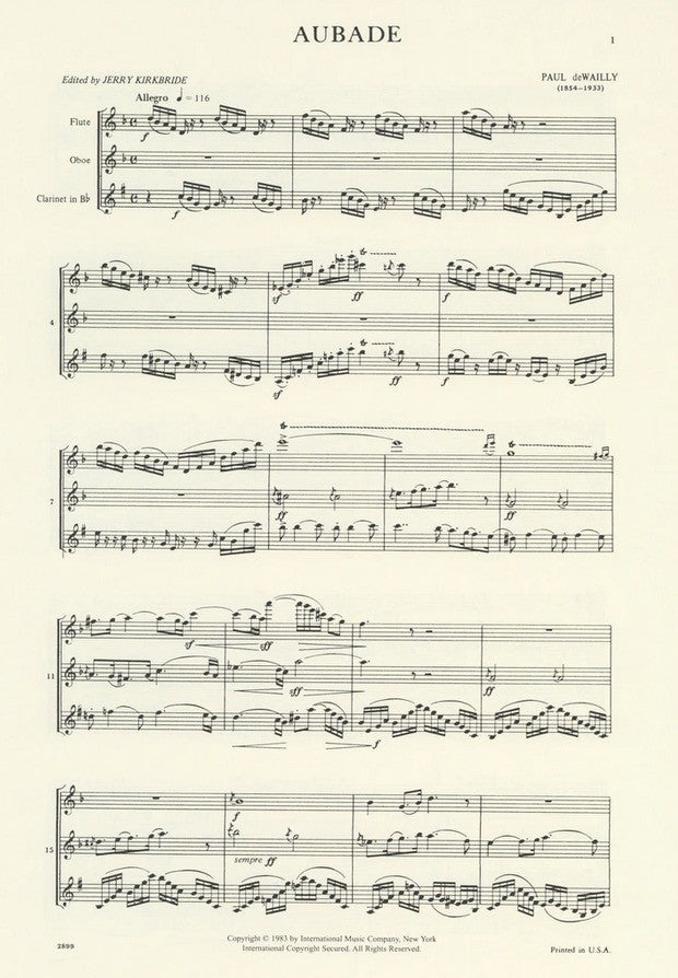 deWailly, P :: Aubade Trio