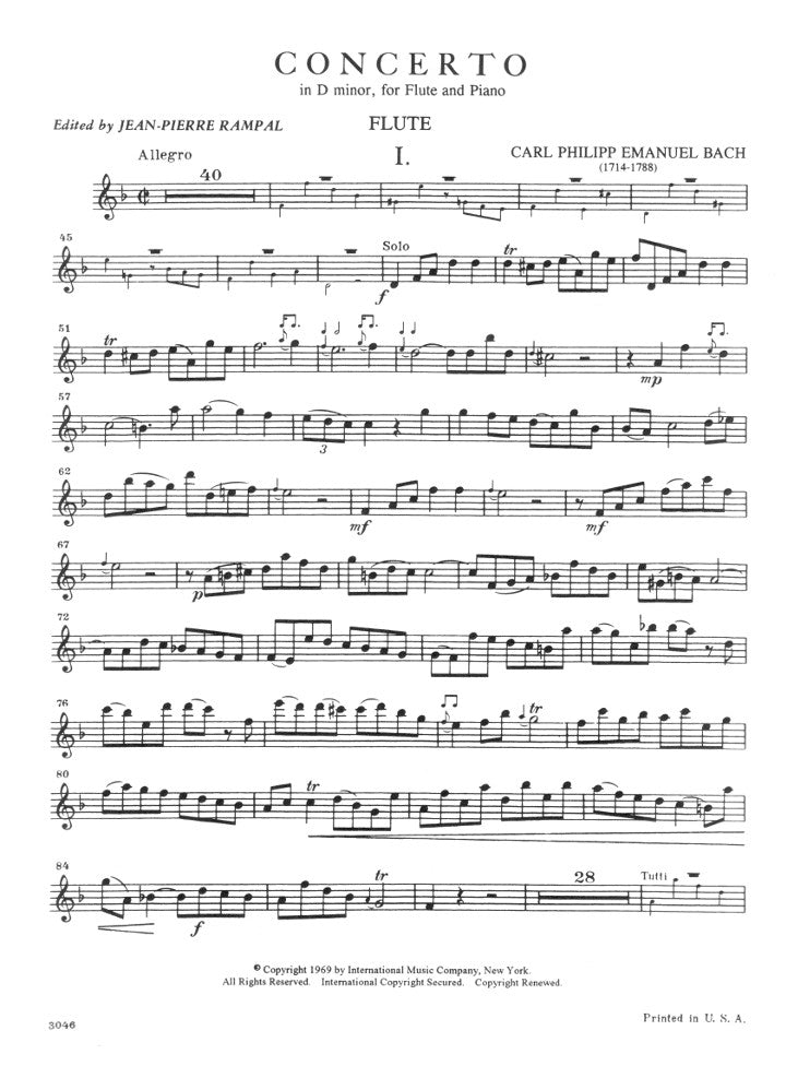 Bach, CPE :: Concerto in D minor