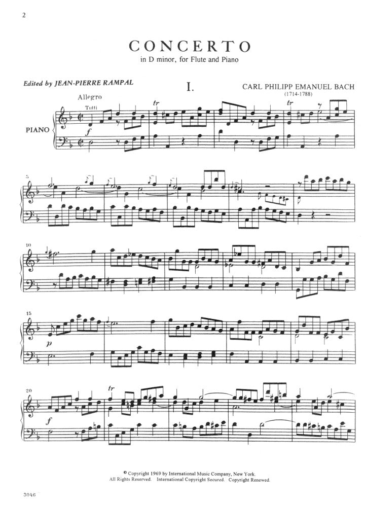 Bach, CPE :: Concerto in D minor