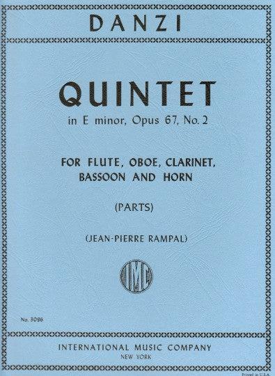 Danzi, F :: Quintet in E minor, op. 67, No. 2