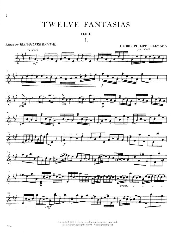 Telemann, GP :: Fantasias