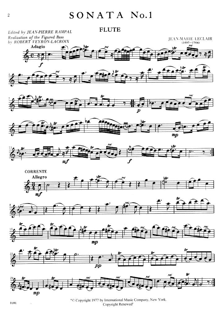Leclair, JM :: Eight Sonatas Vol. I