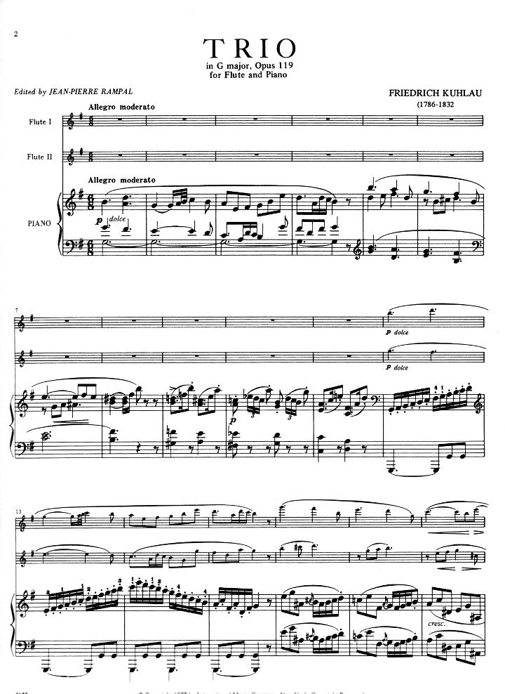 Kuhlau, F :: Trio in G Major, op. 119