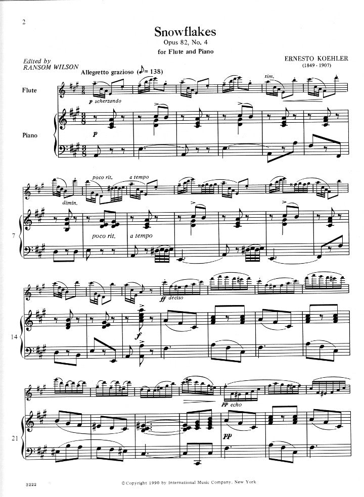 Kohler, E :: Snowflakes op. 82, no. 4