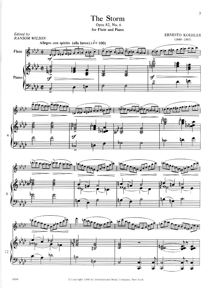 Kohler, E :: The Storm op. 82, No. 6