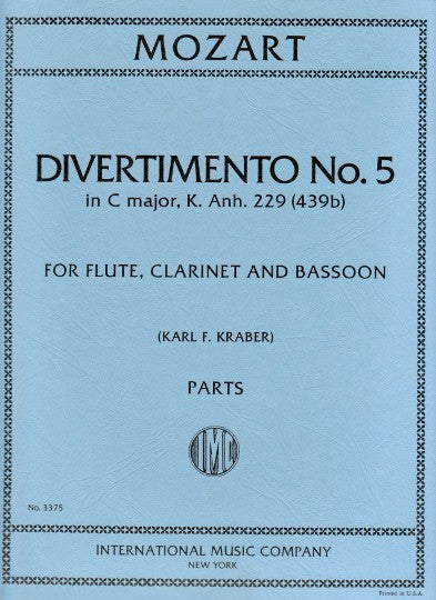 Mozart, WA :: Divertimento No. 5 in C Major, K. Anh 229 (439b)