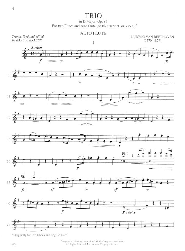 Beethoven, L :: Trio in D major, op. 87