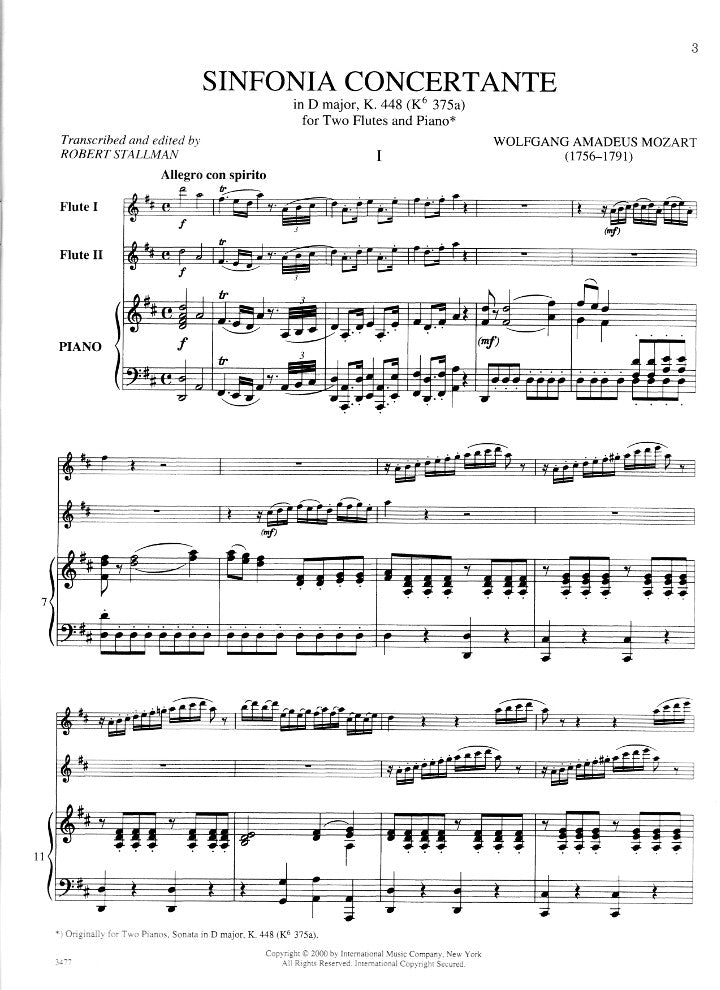 Mozart, WA :: Sinfonia Concertante in D major, K. 448 (k6 375a)