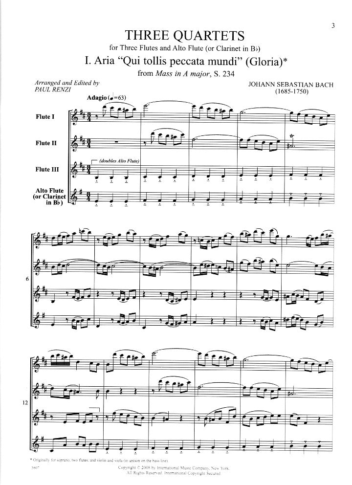 Bach, JS :: Three Quartets