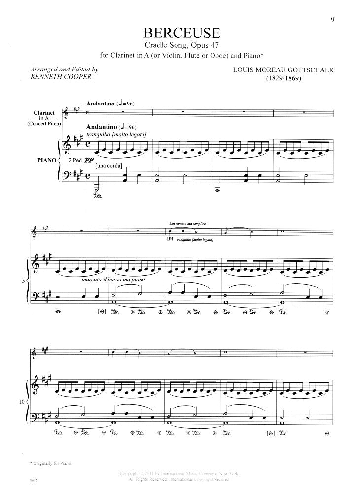 Gottschalk, LM :: Berceuse op. 47