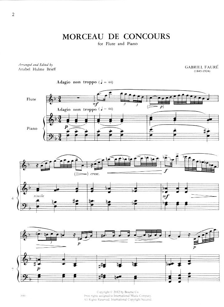 Faure, G :: Morceau de Concours