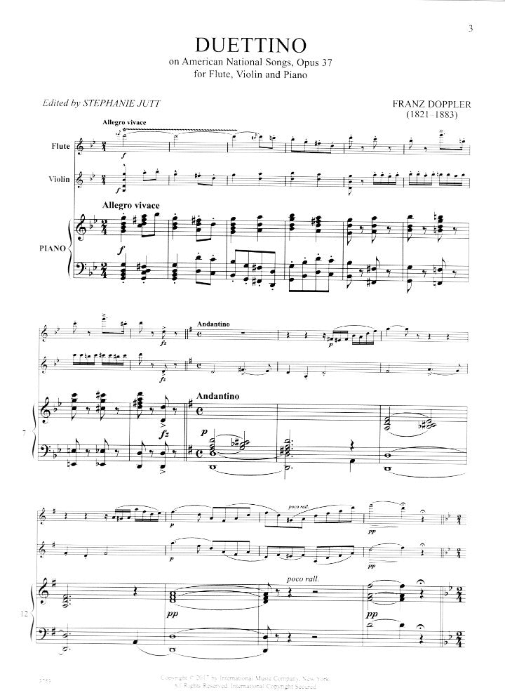 Doppler, F :: Duettino on American National Songs
