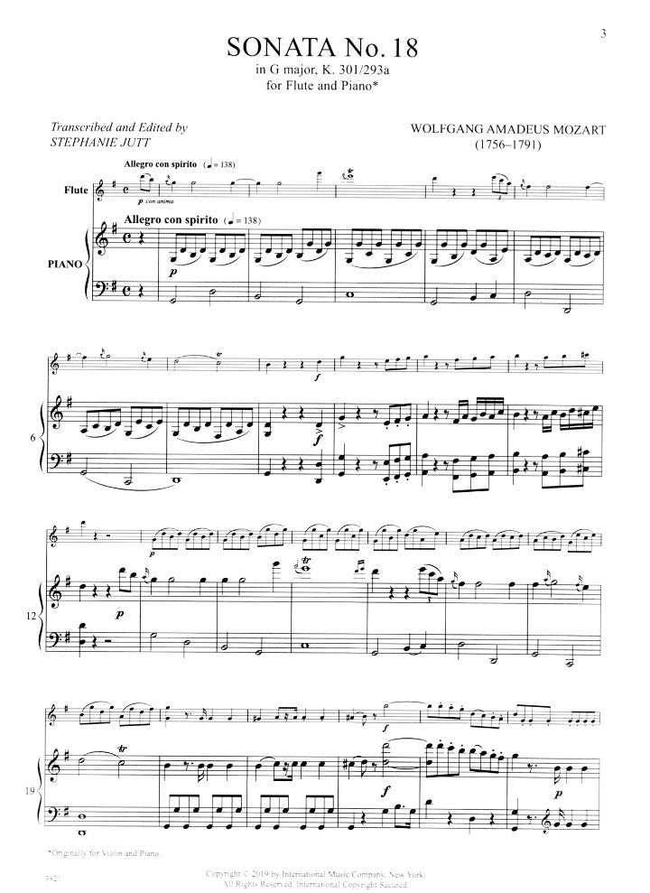 Mozart, WA :: Sonata No. 18 in G Major, K. 301/293a