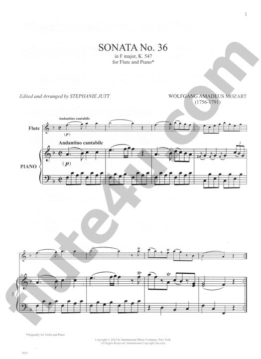 Mozart, WA :: Sonata No. 36 in F major, K. 547