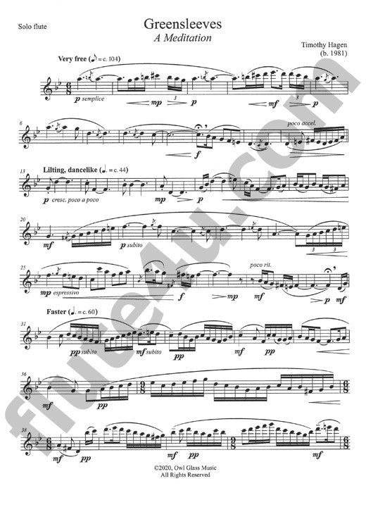 Hagen, T :: Greensleeves: A Meditation