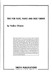 Oliveros, P :: Trio for Flute, Piano and Page Turner
