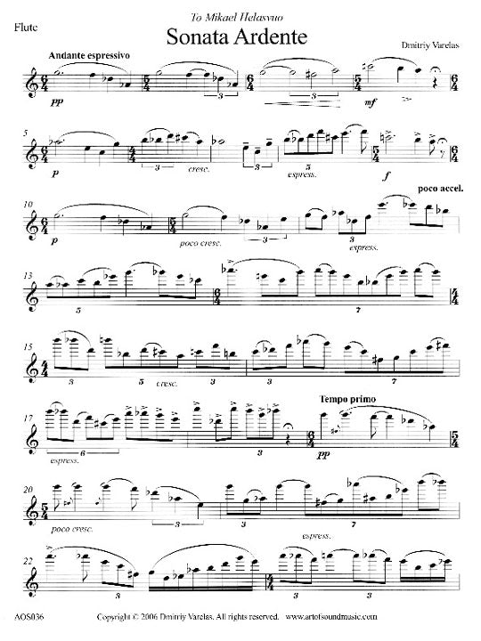 Varelas, D :: Sonata Ardente