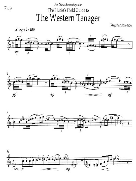 Bartholomew, G :: The Flutist's Field Guide to The Western Tanager