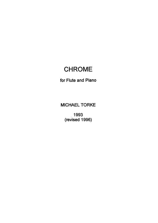 Torke, M :: Chrome