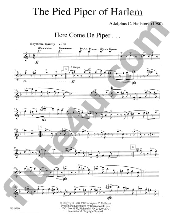 Hailstork, A :: The Pied Piper of Harlem