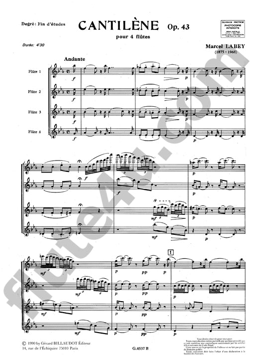 Labey, M :: Cantilene op. 43