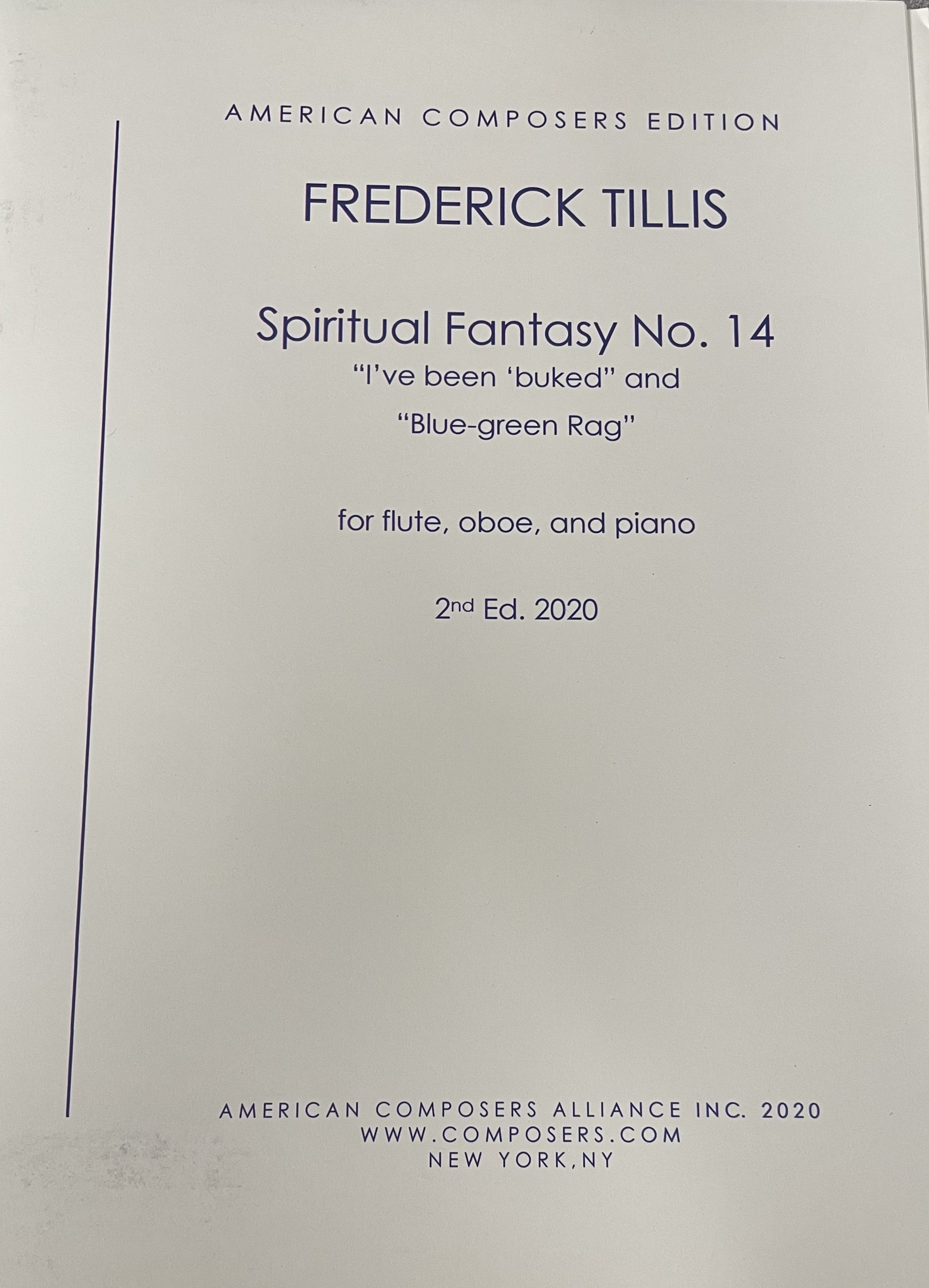 Tillis, F :: Spiritual Fantasy No. 14