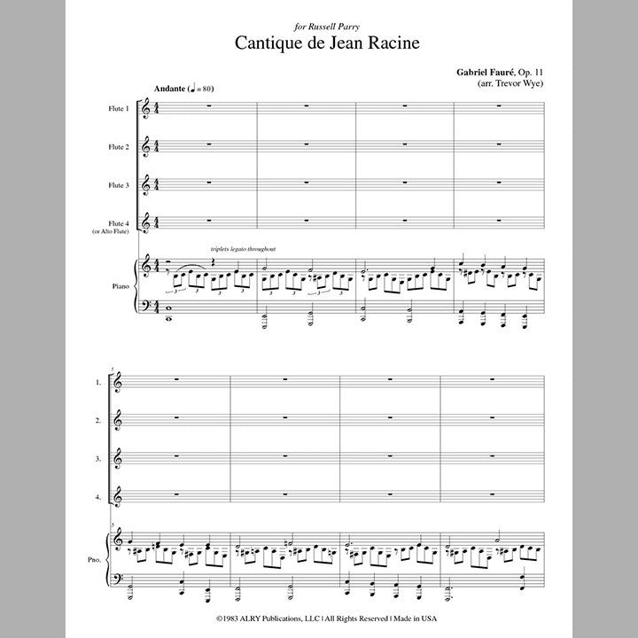 Faure, G :: Cantique de Jean Racine