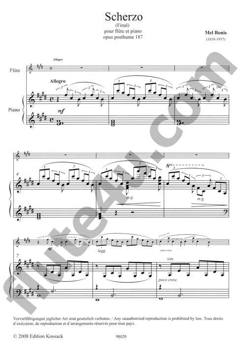 Bonis, M :: Scherzo (Finale) op. posth. 187