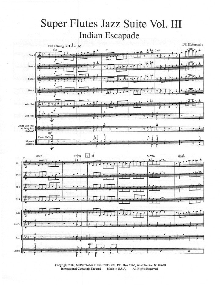 Holcombe, B :: Super Flutes Jazz Suite, Vol 3