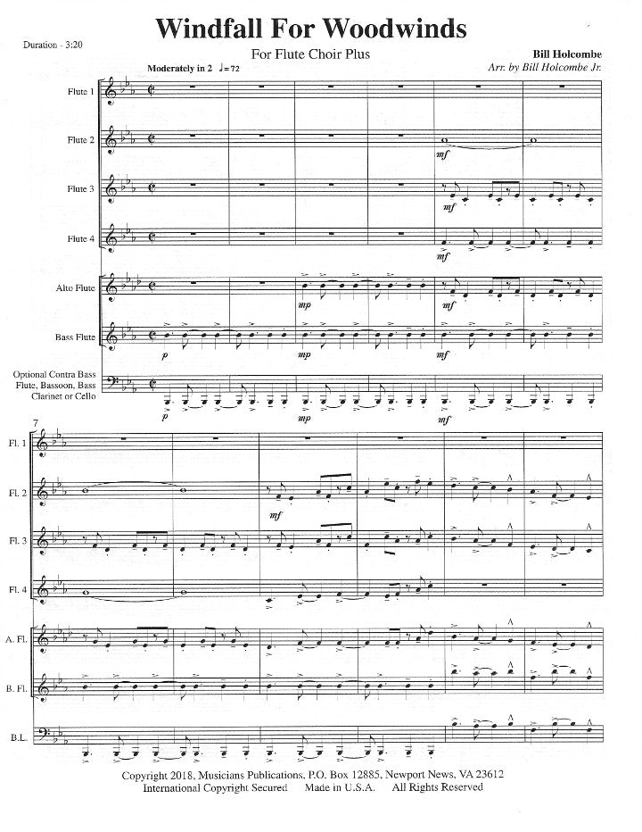 Holcombe, B :: Windfall for Woodwinds