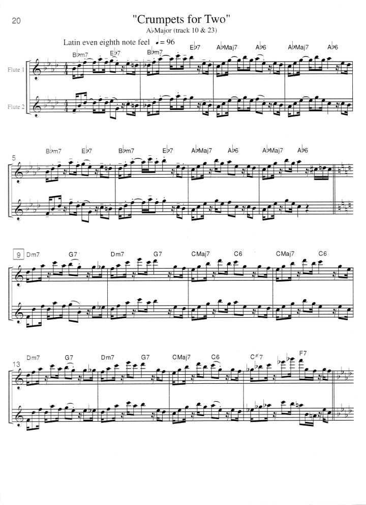 Holcombe, B :: 24 Jazz Etudes for Two Flutes Vol. 1