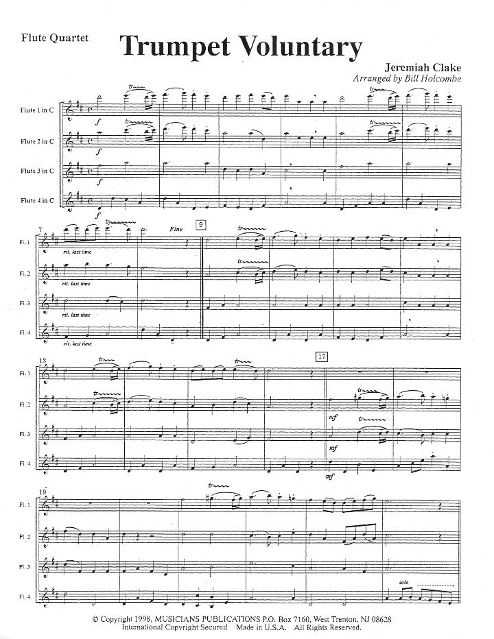 Clarke, J :: Trumpet Voluntary