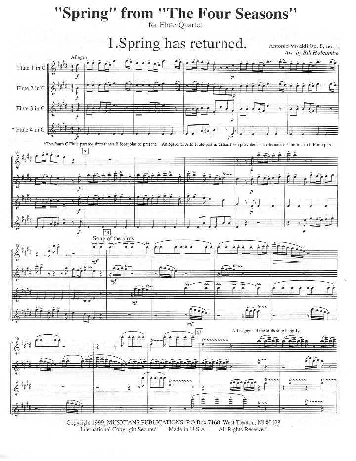 Vivaldi, A :: 'Spring' from 'The Four Seasons' op. 8, No. 1