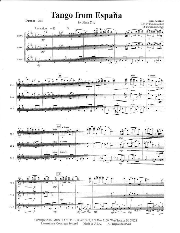 Albeniz, I :: Tango from Espana
