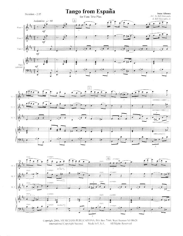 Albeniz, I :: Tango from Espana