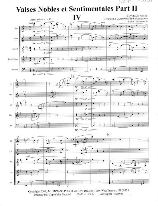 Ravel, M :: Valses Nobles et Sentimentales. Part II