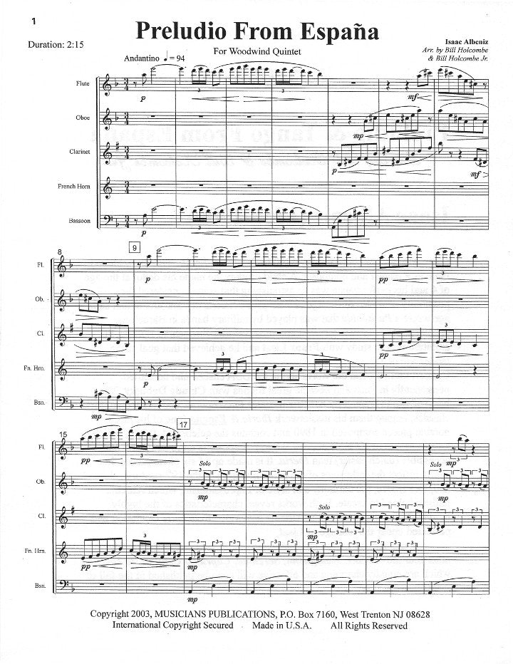 Albeniz, I :: Preludio & Tango From Espana