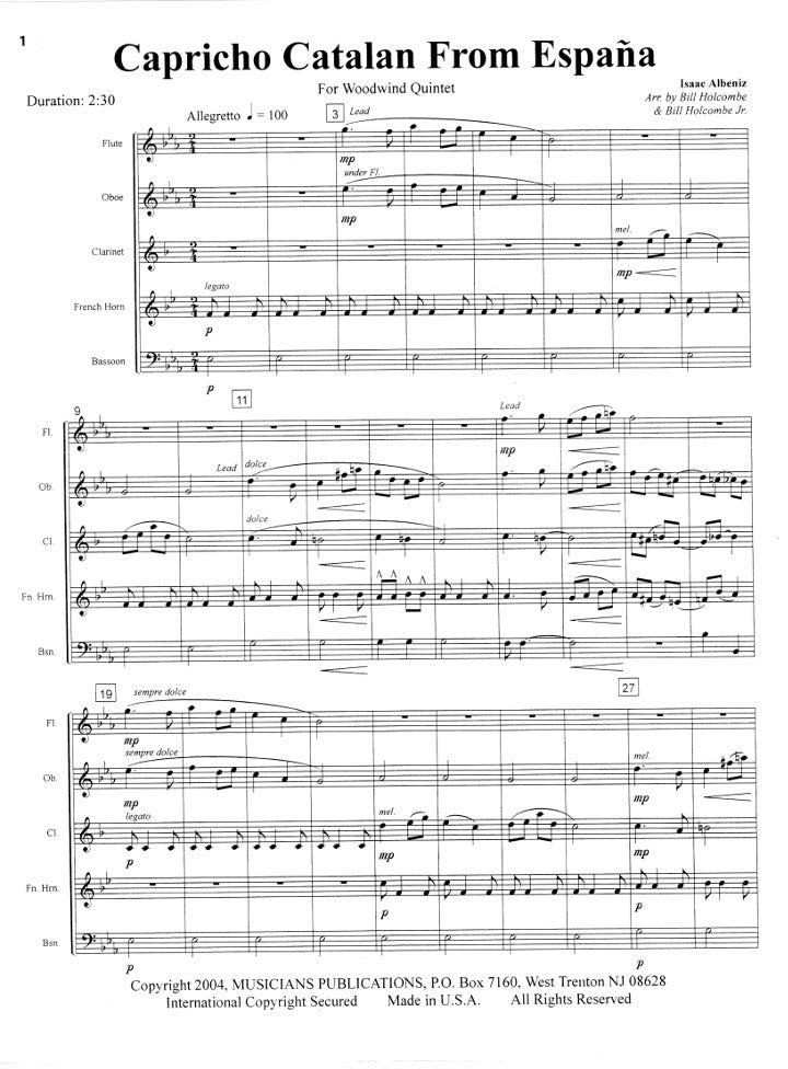 Albeniz, I :: Capricho Catalan & Zortzico from Espana