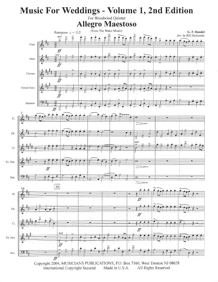 Various :: Music for Weddings Vol 1, 2nd Ed.