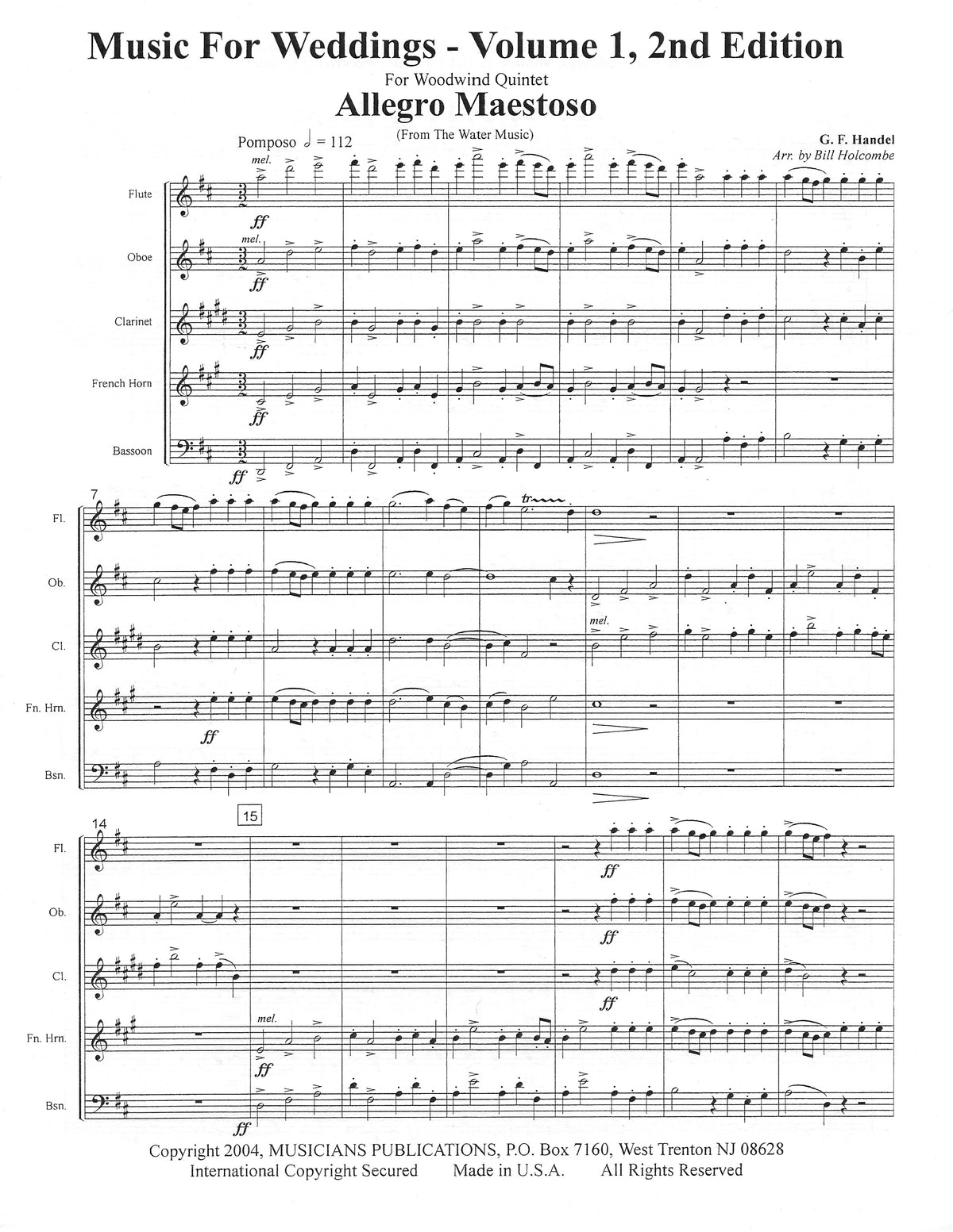 Various :: Music for Weddings Vol 1, 2nd Ed.