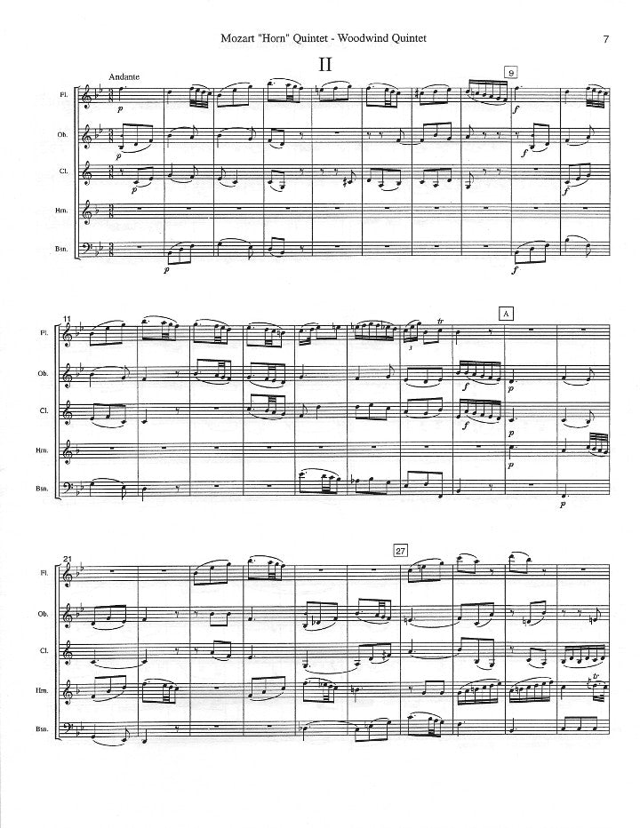 Mozart, WA :: 'Horn' Quintet in E flat