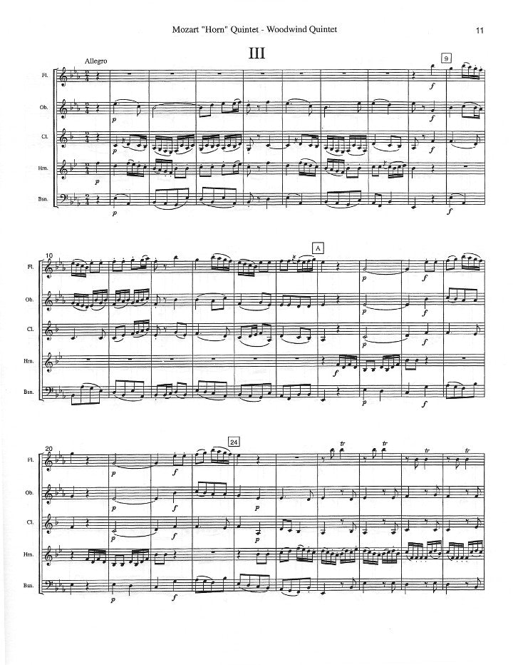 Mozart, WA :: 'Horn' Quintet in E flat