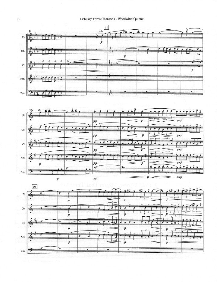 Debussy, C :: Three Chansons