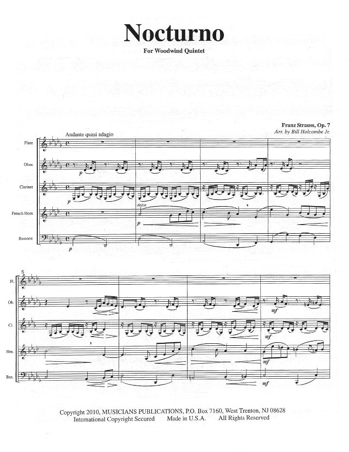 Strauss, F :: Nocturno op. 7