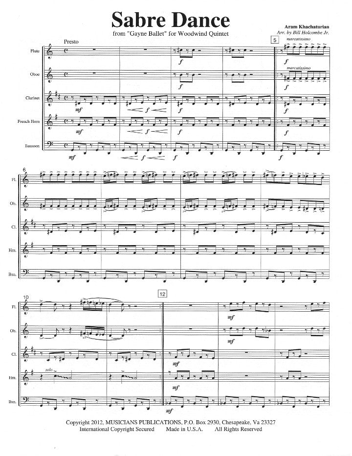 Khachaturian, A :: Sabre Dance
